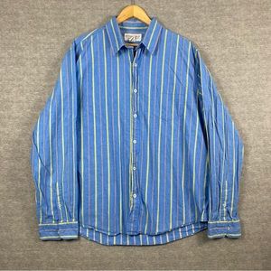Aeropostale Mens Multicoloreed Striped Slim Fit Long Sleeve Button Down Shirt XL